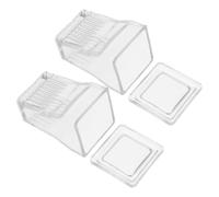 OKUMEYR Staining container, glass slide staining jar, 2pcs with cover, thick glass walls, rounded smooth edges, holds 9 slides for pathology labs