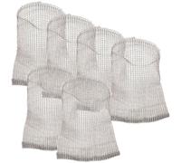 OKUMEYR Stainless Steel Mesh Bags for 6pcs Silver Plant Roots