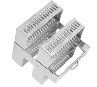 OKUMEYR Stainless Steel Microscope Slides Holder Rack for Laboratory Staining Space-Saving Glass Slide Storage Compatible with Microbiology Experiments and Pathology Use