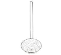 OKUMEYR Stainless Steel Skimmer Spoon with Handle, Hollow Cooking Strainer for Kitchen Utensils, Practical Metal Frying Strainer Suitable for Soup and Frying Tasks