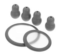 OKUMEYR Stethoscope Accessories 6pcs Pediatric Diaphragm Replacement and Soft Ear Tip Set Grey Small Spare Parts for Medical Diagnostics
