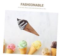 OKUMEYR Stuffed Soft Ice Cream Cone Plush Decorative for Bedroom Living Nursery Compact Cartoon Ice Cream Cone Accent Home Decor