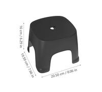 OKUMEYR Toilet Step Stool for Adults, Small Black Plastic Foot Stool for Bathroom, Toilet Assistance and Training Aid