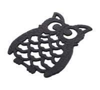 OKUMEYR Unique Owl Shape Cast Iron Heat Kitchen Mat Counter Pan Holder Decorative Cup Pad