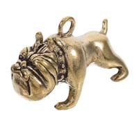 OKUMEYR Unique Vintage Brass Bulldog Keychain Charm Decorative Pendant for Keys Bags Stylish Animal Accessory Symbolizing Strength Courage Retro DIY Jewelry Making Charm