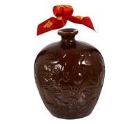 OKUMEYR Vintage Style Ceramic Wine Pot Multi-Functional Storage Container Wine Bottle Lock Ceramic Jar for Home Decor