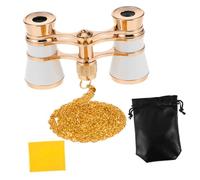 OKUMEYR Vintage Style Compact Opera Binoculars for Adults with Metal Construction and Necklace Chain View Theater Glasses for Concerts Musicals and Outdoor Events