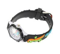 OKUMEYR Watch Lightweight Dinosaur Cartoon Design Practical Wristwatch for Plastic Strap Black Student Quartz Timepiece