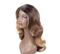 OKUMEYR Women Long Curly Synthetic Wig with Net, Ventilative and Comfortable for Daily Wear, Stylish Design Medium Curve Wig Suitable for Other Occasion