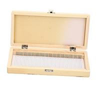 OKUMEYR Wooden Microscope Slide Storage Case Slide Holder for Lab Specimens Slots for Easy Identification for Home School and Laboratory Use Fine Craftsmanship and Practical Design