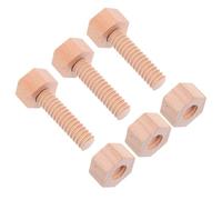 OKUMEYR Wooden Screw and Nut for Blocks Models for Hand Eye Coordination Educational Engineering Activity for Fine Motor Skills Development and Family Learning