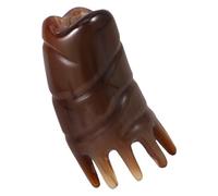 OKUMEYR Yak Horn Scalp Massager Comb Wide Tooth Head Massage Brush Shampoo Scalp Scrubber for Relaxation and Hair Care in Wellness Routine