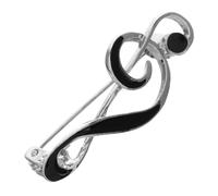 OKUMEYR Zinc Alloy Musical Note Brooch Pin with Enamel Finish Lapel Badge for Women Suit Dress Shirt Scarf and Bag Accessories Easy Secure Attachment for Stylish Everyday Wear