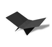 Okunaii Chapter Desktop Book Stand - Textured Black Reading Display Cradle for Cookbooks, Hardbacks, Study Guides & Coffee Table Books - Steel Hands-Free Holder for Kitchens, Offices, Studios & Living