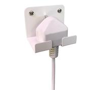Okunaii Wall Mount Plug Holder (Pack of 3) - Home, Office, Workshop, Warehouse, Shed, Garage - Cable, Hanger, Power, Socket, Tidy, Desk, Cord, Hook, Simple, Storage, Efficient