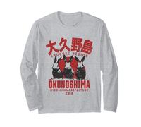 Okunoshima Japan Rabbit Island Usagi Shima Japanese Graphic Long Sleeve T-Shirt