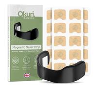 OKURI Magnetic Nose Strip for Breathing - Drug-Free, Easy to Use Reusable Magnet Nasal Strips for Sleeping, Anti Snoring and Prevents Congestion, Four Different Sizes in Black (Black)