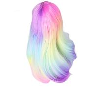 Okuyonic 1 : 3 BJD Wig,Gradient Color Free Cutting Doll Wigs High Simulation for 21-24cm Dolls(Rainbow)