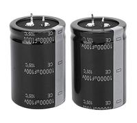 Okuyonic 2Pcs 10000uF 100V 35 * 50mm 105℃ Capacitor for Electronic Applications & DIY Enthusiasts