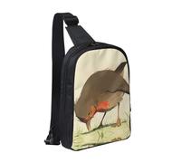 OKVBNUYT Bird Chest Bag Dual Pocket – Stylish Waterproof Oxford Fabric Crossbody Bag With Full-Print Front Panel, Perfect For Outdoor & Daily Use (70-120cm Adjustable Strap)