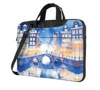 OKVBNUYT Bridges In The City Stylish Laptop Bag â€“ Full-Side Print, 600d Polyester Oxford & Soft Fabric Lining For Ultimate Protection And Versatility