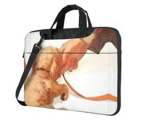 OKVBNUYT Cute Little Dog Stylish Laptop Bag – Full-Side Print, 600d Polyester Oxford & Soft Fabric Lining For Ultimate Protection And Versatility