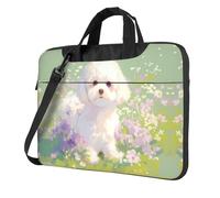 OKVBNUYT Cute Little Dog Stylish Laptop Bag – Full-Side Print, 600d Polyester Oxford & Soft Fabric Lining For Ultimate Protection And Versatility