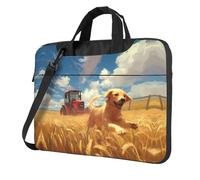 OKVBNUYT Dogs Running In The Fields Stylish Laptop Bag – Full-Side Print, 600d Polyester Oxford & Soft Fabric Lining For Ultimate Protection And Versatility