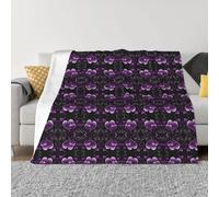 OKVBNUYT Fashional Purple Hearts Ultra-Soft Microfine Flannel Blanket – Lightweight, Durable, And Soft For Beds, Sofas, Camping, And More