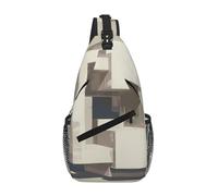 OKVBNUYT Irregular Geometric Shapes Cross Chest Bag Diagonally â€“ Lightweight Durable Polyester Crossbody Bag With Large Capacity, Adjustable Strap For Travel, Work & Daily Use