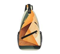 OKVBNUYT Irregular Geometric Shapes Cross Chest Bag Diagonally â€“ Lightweight Durable Polyester Crossbody Bag With Large Capacity, Adjustable Strap For Travel, Work & Daily Use