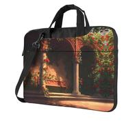 OKVBNUYT Roses In The Yard Stylish Laptop Bag – Full-Side Print, 600d Polyester Oxford & Soft Fabric Lining For Ultimate Protection And Versatility