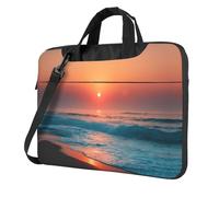 OKVBNUYT Sunrise By The Sea Stylish Laptop Bag – Full-Side Print, 600d Polyester Oxford & Soft Fabric Lining For Ultimate Protection And Versatility