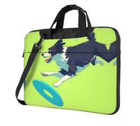 OKVBNUYT The Dog That Picks Up Frisbees Stylish Laptop Bag â€“ Full-Side Print, 600d Polyester Oxford & Soft Fabric Lining For Ultimate Protection And Versatility