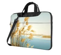 OKVBNUYT The Reeds By The Lake Stylish Laptop Bag – Full-Side Print, 600d Polyester Oxford & Soft Fabric Lining For Ultimate Protection And Versatility