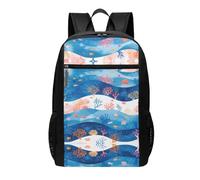 OKVBNUYT The Underwater World 17 Inch Backpack â€“ Large Capacity Durable Polyester School Backpack With Full-Print Design, Ideal For Outdoor, Travel & Daily Use