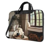 OKVBNUYT The Water Cup On The Table Stylish Laptop Bag – Full-Side Print, 600d Polyester Oxford & Soft Fabric Lining For Ultimate Protection And Versatility