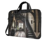 OKVBNUYT The Windows Of The Villa Stylish Laptop Bag – Full-Side Print, 600d Polyester Oxford & Soft Fabric Lining For Ultimate Protection And Versatility
