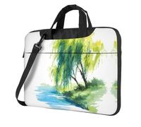 OKVBNUYT Willow Trees By The River Stylish Laptop Bag â€“ Full-Side Print, 600d Polyester Oxford & Soft Fabric Lining For Ultimate Protection And Versatility