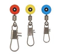 OKVGO 100pcs Fishing Tackle Running Ledger Slider Beads Snap Links Swivels 3 Size with Box