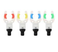 OKVGO 4pcs Carp Fishing Rod Butt Rests Gripper with Magic Magnet Clips for Pod and Bank Stick Holder New Model (White Clear (Luminous))
