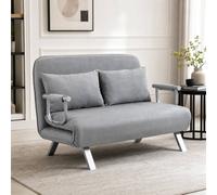 okwish Sofa Bed 2-Seater with click-clack light grey okwish Light Grey