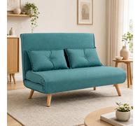 okwish Sofa Bed 3-in-1 with Click-Clack Green Polyester okwish Green