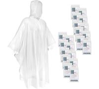 Okydoky 10 Pack Disposable Rain Ponchos, Rain Poncho with Hood for Adults, Waterproof Emergency Raincoats for Festivals, Outdoor, Camping(YP-10P)