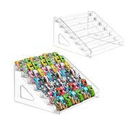 Okydoky 7-Tier Clear Acrylic Toy Car Display Shelf - Holds 60+ 1:64 Scale Models (Hot Wheels, Matchbox & More) - Compact Desktop or Freestanding Organizer for Collectors & Kids