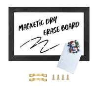 Okydoky Magnetic Whiteboard with Dark Brown Wooden Frame, Whiteboard with Dry Wipe, Large White Board for School, Home, Office (BB-BK-2030).DE