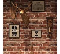 Okydoky Peel and Stick Rustic Red Brick Wallpaper - Self-Adhesive, Vinyl Waterproof Vintage Contact Paper for House Decoration, No.57104-10