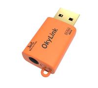 OkyLink USB to 3.5mm Audio Aux Adapter, External Sound Card, TRRS 4-Pole, Realtek ALC Chip, Hi-Res 96kHz, Plug and Play, Compatible with PS5/PS4, Windows, Mac