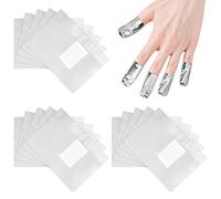OKYMOTOR Nail Polish Remover,500Pcs Gel Nail Foil Wraps Aluminium Soak Off Foils,Gel Nail Polish Wraps Removal Tool,Finger Nail Polish Remover with Lint-Free Lager Cotton Pad