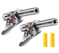 OKYOUK World's Smallest Grease Gun Coupler (Only 0.53 ") with Cleaning Tool, High Pressure Quick Release Grease Tips,Fit All 1/8" NPT Manual/Electric Grease Gun, for Greasing Locks onto Zerk Fittings